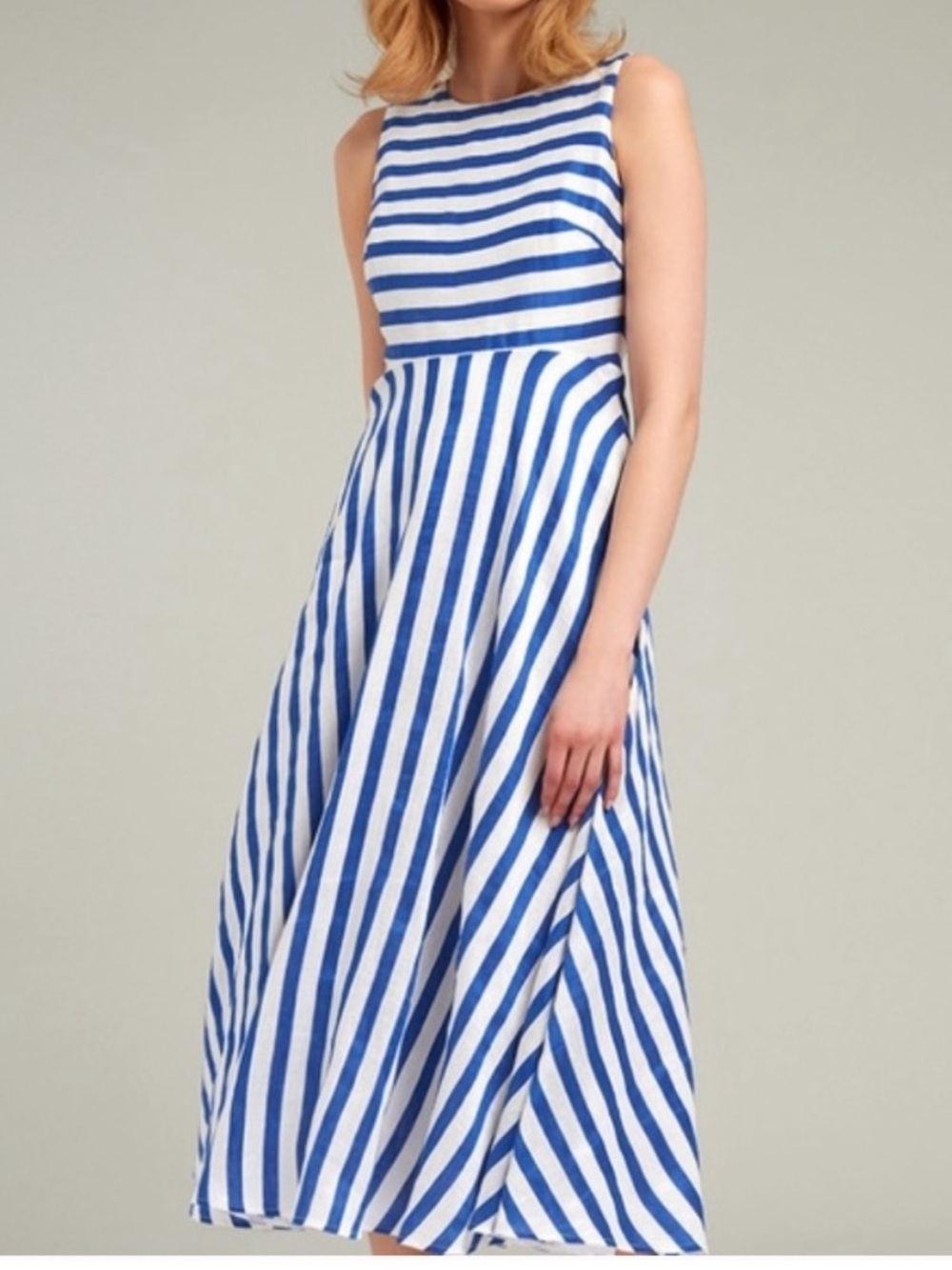 LK Bennet Harpa Linen Stripe Dress size US6